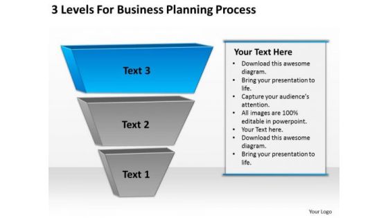 3 Levels For Business Planning Process Ppt Template Download PowerPoint Slides