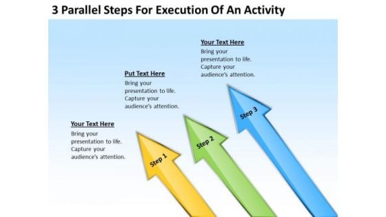 3 Parallel Steps For Execution Of An Activity Sample Real Estate Business Plan PowerPoint Slides