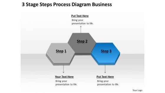 3 Stage Steps Process Diagram Business Ppt Plan Free PowerPoint Templates