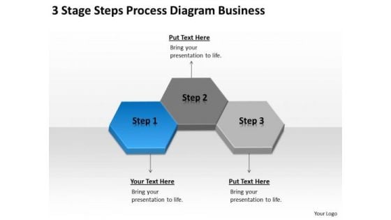3 Stage Steps Process Diagram Business Ppt Plan Outline Sample PowerPoint Templates