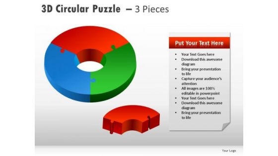 3 Stages Editable Cycle Chart PowerPoint Slides And Ppt Templates