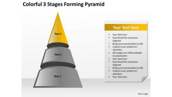 3 Stages Forming Pyramid Ppt Consulting Business Plan Template PowerPoint Templates