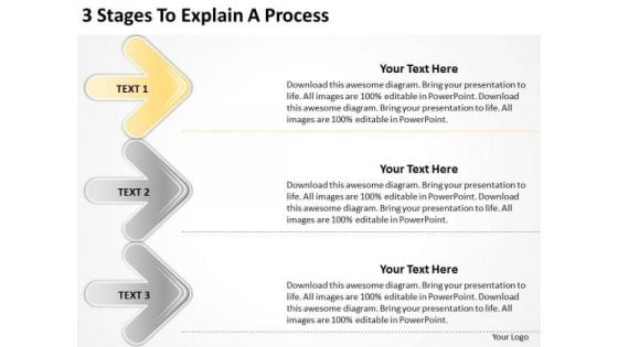 3 Stages To Explain Process Business Plans Writers PowerPoint Slides