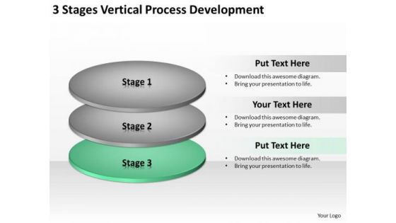 3 Stages Vertical Process Development Ppt Best Business Plans PowerPoint Templates