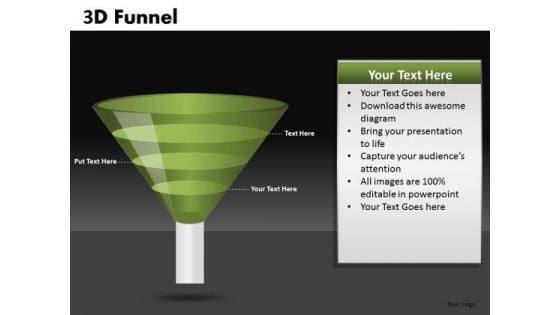 3 Step Conversion Funnel PowerPoint Diagrams For Ppt Templates