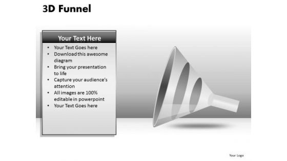 3 Step Conversion Funnel PowerPoint Slides