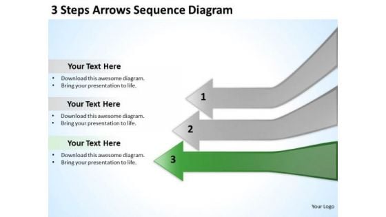 3 Steps Arrows Sequence Diagarm Ppt Examples Of Business Plan PowerPoint Templates