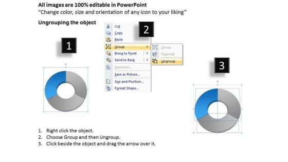 3 Steps Circle Business Process Model Plan Marketing PowerPoint Slides