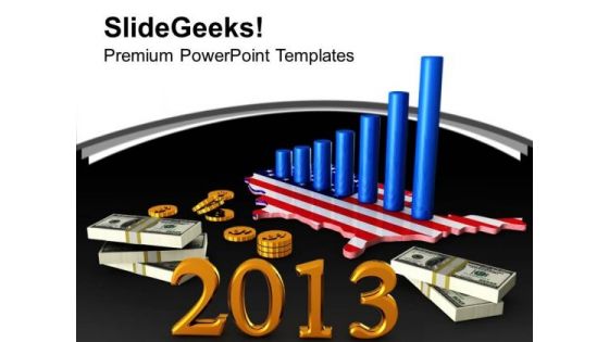 3d American Business Profit New Year Concept PowerPoint Templates Ppt Backgrounds For Slides 1112