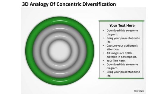 3d Analogy Of Concentric Diversification Business Plan Steps PowerPoint Templates