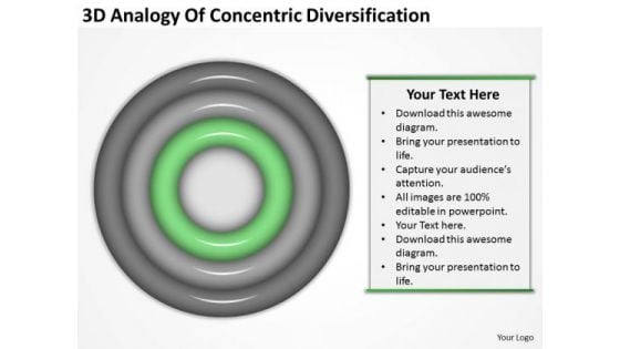 3d Analogy Of Concentric Diversification Business Planning PowerPoint Templates