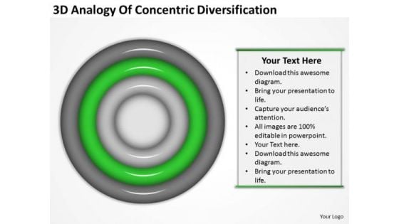 3d Analogy Of Concentric Diversification Ppt Simple Business Plan PowerPoint Slides