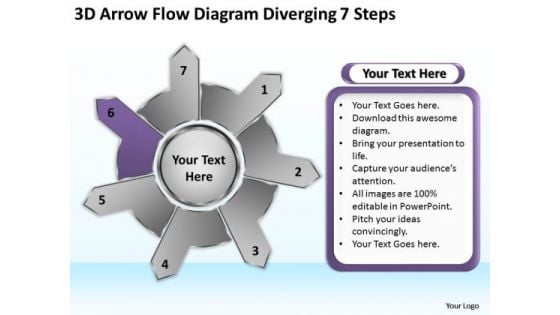3d Arrow Flow Diagram Diverging 7 Steps Ppt Relative Cycle PowerPoint Slides 3d Arrow Flow Diagram Diverging 7 Steps Ppt Relative Cycle PowerPoint Slides