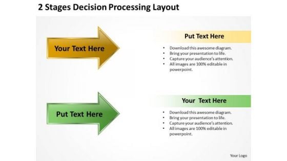 3d Arrow PowerPoint Decision Processing Layout Templates Ppt Backgrounds For Slides