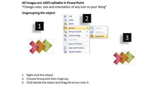 3d Arrow Representing Stages Of Process Flow Chart Program PowerPoint Templates Slide02