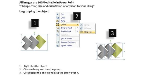 3d Arrow Representing Stages Of Process Ppt Flow Chart Production PowerPoint Slides Slide02