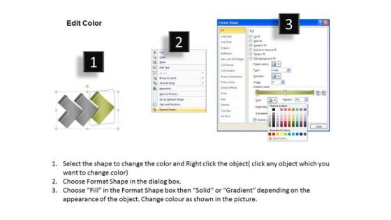 3d Arrow Representing Stages Of Process Ppt Flow Chart Production PowerPoint Slides Slide03