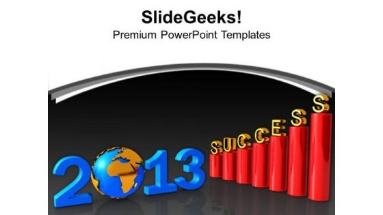 3d Bar Graph Leading Success 2013 PowerPoint Templates Ppt Backgrounds For Slides 1212