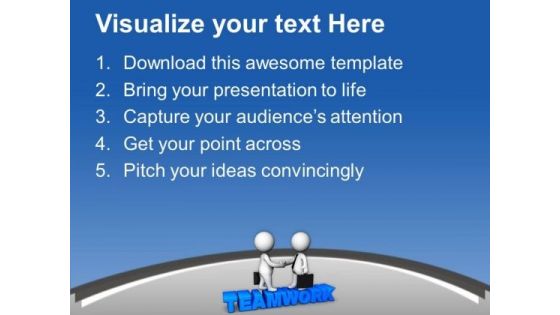 3d Business Men On Teamwork PowerPoint Templates Ppt Backgrounds For Slides 0713
