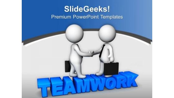 3d Business Men On Teamwork PowerPoint Templates Ppt Backgrounds For Slides 0713