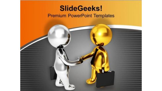 3d Business Men Shaking Hands PowerPoint Templates Ppt Backgrounds For Slides 0713
