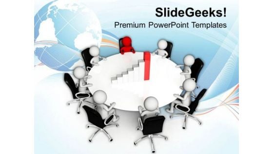 3d Business People Around Table PowerPoint Templates Ppt Backgrounds For Slides 0713