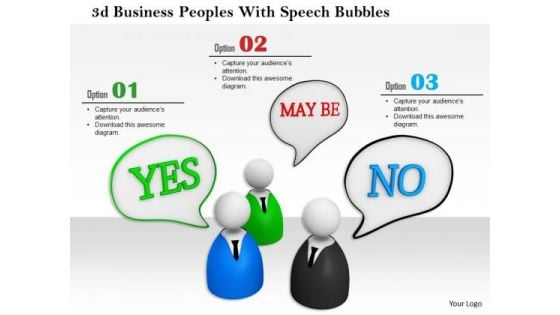 3d Business Peoples With Speech Bubbles