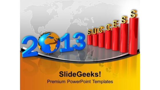 3d Business Success Bar Graph 2013 PowerPoint Templates Ppt Backgrounds For Slides 1212