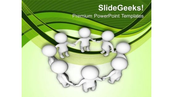 3d Business Team In A Circle PowerPoint Templates Ppt Backgrounds For Slides 0713