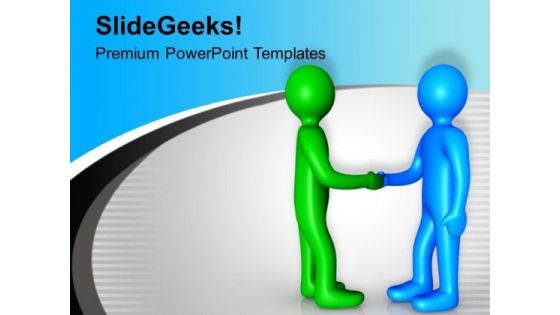 3d Business Team Leaders Handshake PowerPoint Templates Ppt Backgrounds For Slides 0213