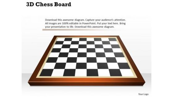 3d Chess Board PowerPoint Presentation Template