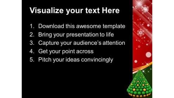 3d Christmas Tree Made Of Spheres PowerPoint Templates And PowerPoint Themes 1012