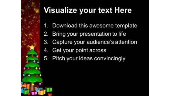 3d Christmas Tree With Gifts And New Year Coming PowerPoint Templates And PowerPoint Themes 1012