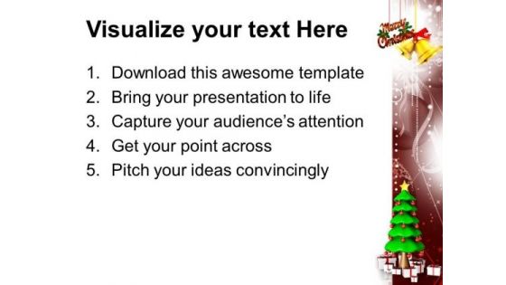 3d Christmas Tree With Gifts PowerPoint Templates And PowerPoint Themes 1012