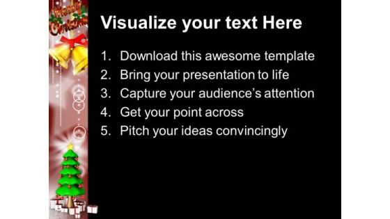 3d Christmas Tree With Gifts PowerPoint Templates And PowerPoint Themes 1012