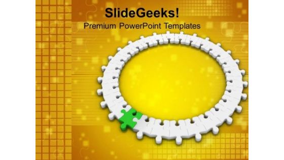 3d Circular Jigsaw Puzzle Innovation Concept PowerPoint Templates Ppt Backgrounds For Slides 0213