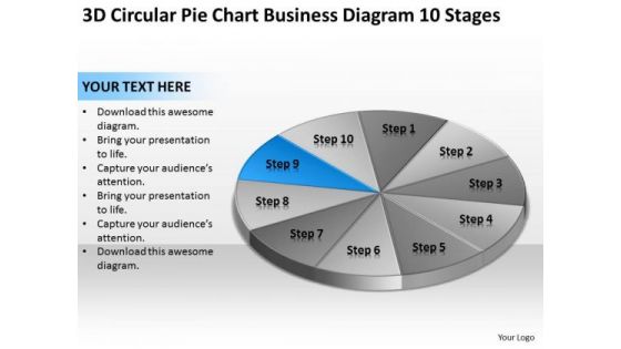 3d Circular Pie Chart Business Diagram 10 Stages Ppt Plan PowerPoint Templates