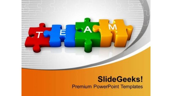 3d Colorful Team Puzzle PowerPoint Templates Ppt Backgrounds For Slides 0413