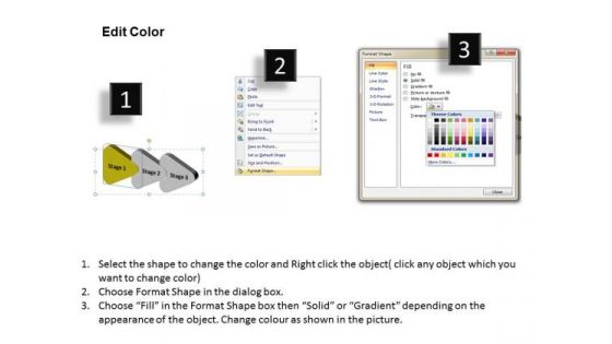 3d Correlated Description Navigation Arrow Stages Business Flowcharting PowerPoint Free Slides