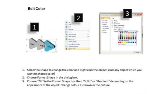 3d Correlated Description Navigation Arrow Stages Freeware Flowchart Slides PowerPoint Templates