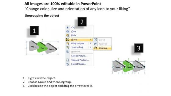 3d Correlated Description Navigation Arrow Stages Ppt Freeware Flowchart Slides PowerPoint Templates