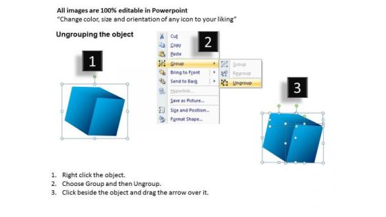 3d Cube Perspective PowerPoint Slides