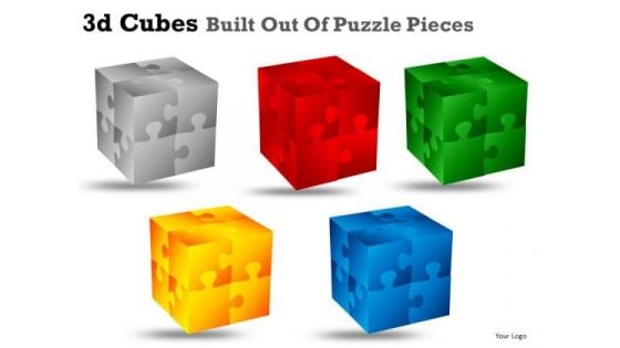 3d Cube Puzzle Pieces PowerPoint Slides And Ppt Clipart Graphics