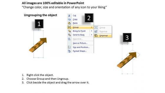 3d Custom Flow Puzzles 5 Stages Diagram Free Schematic PowerPoint Slides