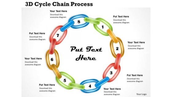 3d Cycle Chain Process PowerPoint Presentation Template 3d Cycle Chain Process PowerPoint Presentation Template