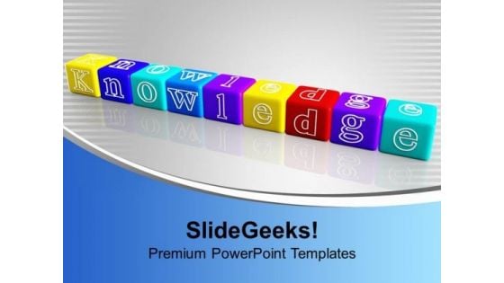 3d Dices Combined To Form Word Knowledge Future PowerPoint Templates Ppt Backgrounds For Slides 1112