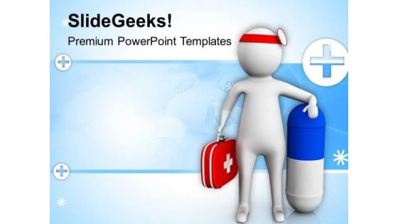 3d Doctor With Capsule PowerPoint Templates Ppt Backgrounds For Slides 0813
