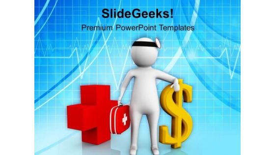 3d Doctor With Dollar Sign PowerPoint Templates Ppt Backgrounds For Slides 0813