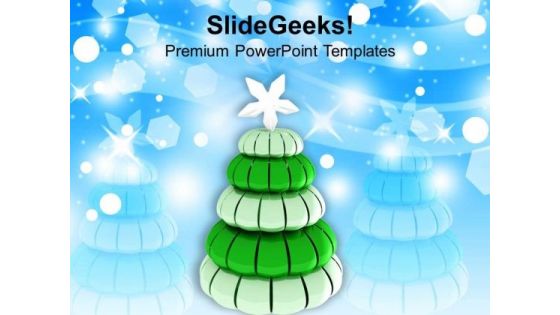 3d Elucidation Of Pyramid Christmas Tree PowerPoint Templates Ppt Backgrounds For Slides 1212