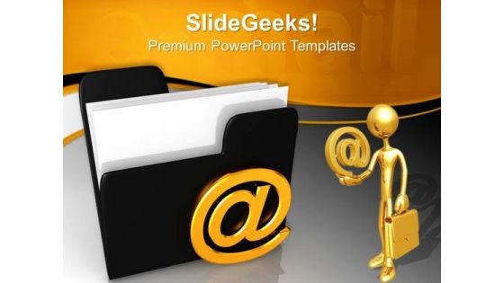 3d Email Folder Internet PowerPoint Templates And PowerPoint Themes 0712